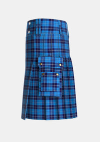 Utility_Douglas_Variation_Tartan_1755_kilt_left_image_with_pleated_design_and_adjustable_buckles_for_men