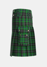 Utility_Douglas_alternative_threadcount_Tartan_4083_kilt_left_image_with_pleated_design_and_adjustable_buckles_for_men