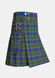 Utility_Dowling_Tartan_4708_kilt_side_image_with_pleated_design_and_adjustable_buckles_for_men