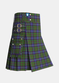 Utility_Drennan_Tartan_4710_kilt_side_image_with_pleated_design_and_adjustable_buckles_for_men