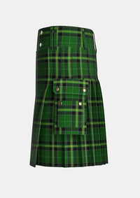 Utility_Duffy_Tartan_2172_kilt_left_image_with_pleated_design_and_adjustable_buckles_for_men