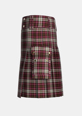 Utility_Dunkeld_Tartan_2423_kilt_left_image_with_pleated_design_and_adjustable_buckles_for_men