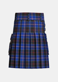 Utility_Dunlop_tartan_1197_kilt_back_image_with_pleated_design_and_adjustable_buckles_for_men