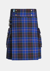 Utility_Dunlop_tartan_1197_kilt_front_image_with_pleated_design_and_adjustable_buckles_for_men