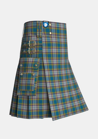 Utility_Dunn_tartan_6481_kilt_side_image_with_pleated_design_and_adjustable_buckles_for_men