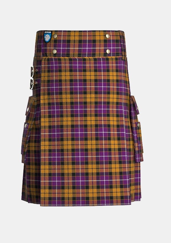 Utility_Dutch_Tartan_1134_kilt_front_image_with_pleated_design_and_adjustable_buckles_for_men