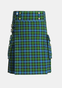 Utility_Dyce_Tartan_291_kilt_front_image_with_pleated_design_and_adjustable_buckles_for_men