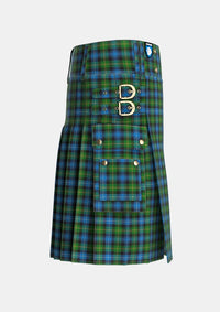 Utility_Dyce_Tartan_291_kilt_right_image_with_pleated_design_and_adjustable_buckles_for_men