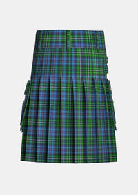 Utility_Dyer_Tartan_4027_kilt_back_image_with_pleated_design_and_adjustable_buckles_for_men
