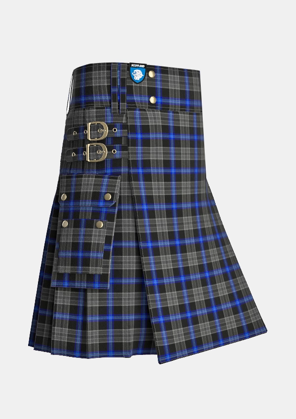 Utility_Earthrise_Tartan_kilt_side_image_with_pleated_design_and_adjustable_buckles_for_men