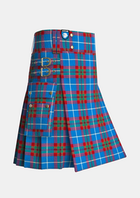 Utility_Edinburgh_tartan_1163_kilt_side_image_with_pleated_design_and_adjustable_buckles_for_men