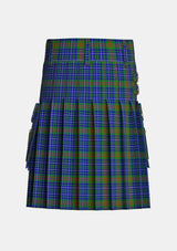 Utility_Edmonstone_of_Duntreath_Tartan_10398_kilt_back_image_with_pleated_design_and_adjustable_buckles_for_men