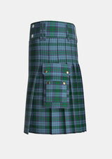 Utility_Ellis_tartan_6166_kilt_left_image_with_pleated_design_and_adjustable_buckles_for_men