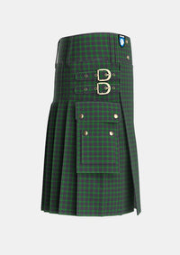 Utility_Elphinstone_Tartan_115_kilt_right_image_with_pleated_design_and_adjustable_buckles_for_men