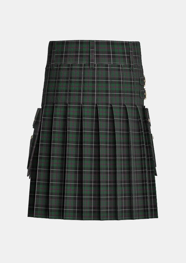 Utility_Episcopal_Clergy_Tartan_4816_kilt_back_image_with_pleated_design_and_adjustable_buckles_for_men