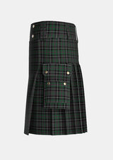 Utility_Episcopal_Clergy_Tartan_4816_kilt_left_image_with_pleated_design_and_adjustable_buckles_for_men