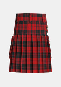 Utility_Erskine_Paton_Tartan_1187_kilt_back_image_with_pleated_design_and_adjustable_buckles_for_men