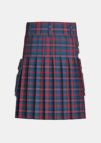Utility_Evans_tartan_5732_kilt_back_image_with_pleated_design_and_adjustable_buckles_for_men