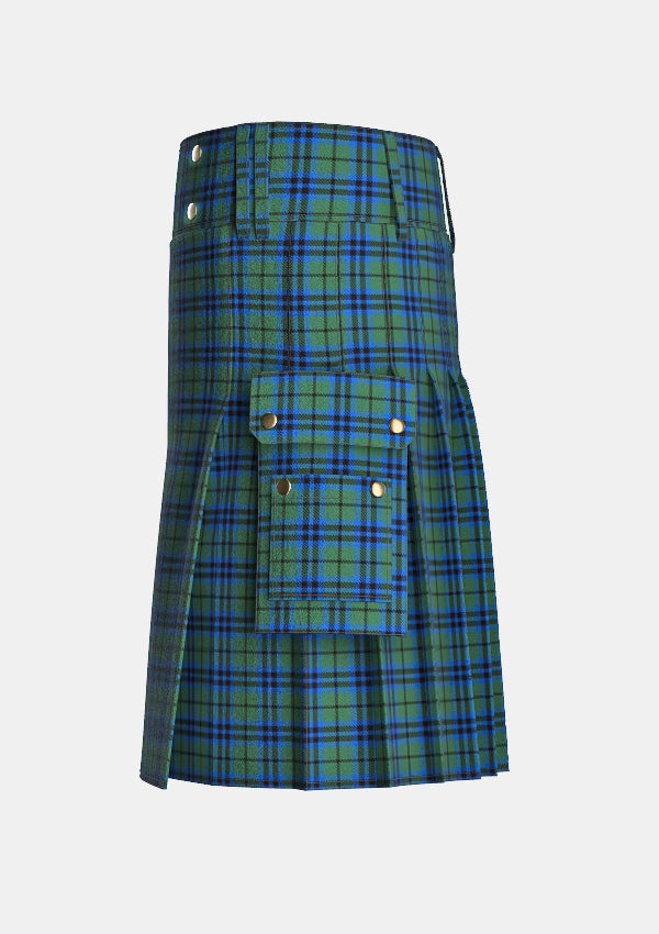 Utility_Falconer_Tartan_3874_kilt_left_image_with_pleated_design_and_adjustable_buckles_for_men