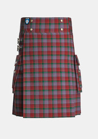 Utility_Faulkner_Tartan_10080_kilt_front_image_with_pleated_design_and_adjustable_buckles_for_men