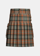 Utility_Ferguson_Weathered_Tartan_kilt_back_image_with_pleated_design_and_adjustable_buckles_for_men