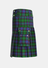 Utility_Ferguson_of_Balquhidder_Tartan_738_kilt_left_image_with_pleated_design_and_adjustable_buckles_for_men