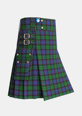 Utility_Ferguson_of_Balquhidder_Tartan_738_kilt_side_image_with_pleated_design_and_adjustable_buckles_for_men