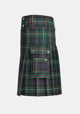 Utility_Ferguson_tartan_kilt_left_image_with_pleated_design_and_adjustable_buckles_for_men