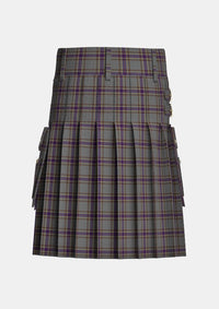 Utility_Fermanagh_Tartan_3408_kilt_back_image_with_pleated_design_and_adjustable_buckles_for_men
