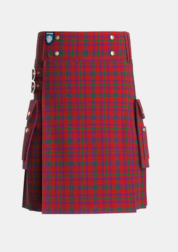 Utility_Fiddes_3_Tartan_836_kilt_front_image_with_pleated_design_and_adjustable_buckles_for_men