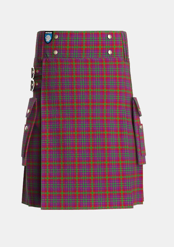 Utility_Fiddes_Corrected_Tartan_4854_kilt_front_image_with_pleated_design_and_adjustable_buckles_for_men