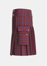 Utility_Fiddes_Corrected_Tartan_4854_kilt_left_image_with_pleated_design_and_adjustable_buckles_for_men