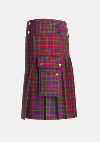 Utility_Fiddes_Corrected_Tartan_4854_kilt_left_image_with_pleated_design_and_adjustable_buckles_for_men