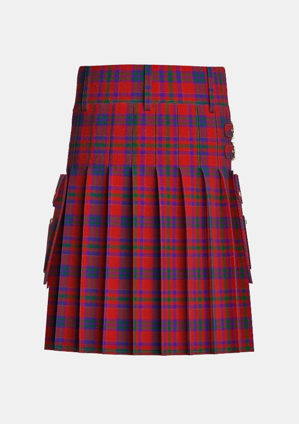 Utility_Fiddes_Tartan_121_kilt_back_image_with_pleated_design_and_adjustable_buckles_for_men