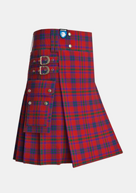 Utility_Fiddes_Tartan_121_kilt_side_image_with_pleated_design_and_adjustable_buckles_for_men