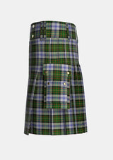 Utility_Firth_of_Tay_Tartan_4862_kilt_left_image_with_pleated_design_and_adjustable_buckles_for_men