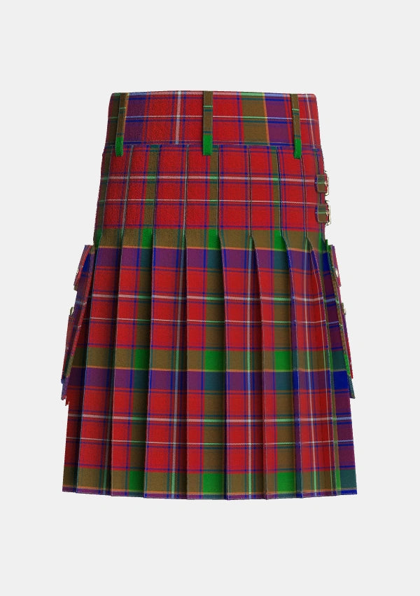 Utility_Fitzgerald_Dress_Tartan_1818_kilt_back_image_with_pleated_design_and_adjustable_buckles_for_men