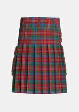 Utility_Fitzgerald_Red_Tartan_576_kilt_back_image_with_pleated_design_and_adjustable_buckles_for_men