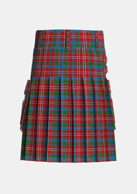 Utility_Fitzgerald_Red_Tartan_576_kilt_back_image_with_pleated_design_and_adjustable_buckles_for_men