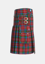 Utility_Fitzgerald_Red_Tartan_576_kilt_right_image_with_pleated_design_and_adjustable_buckles_for_men