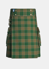 Utility_Fitzsimmons_Tartan_7266_kilt_front_image_with_pleated_design_and_adjustable_buckles_for_men