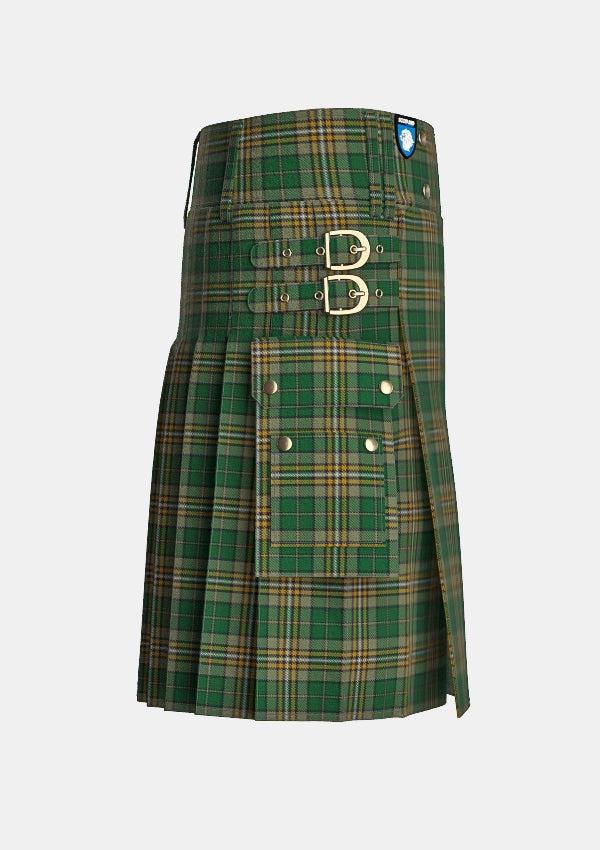 Utility_Fitzsimmons_Tartan_7266_kilt_right_image_with_pleated_design_and_adjustable_buckles_for_men
