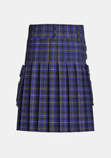 Utility_Fleming_Tartan_2531_kilt_back_image_with_pleated_design_and_adjustable_buckles_for_men
