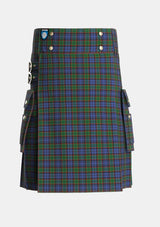Utility_Fletcher_3_Tartan_224_kilt_front_image_with_pleated_design_and_adjustable_buckles_for_men
