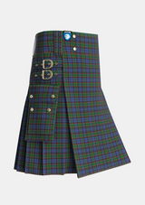 Utility_Fletcher_3_Tartan_224_kilt_side_image_with_pleated_design_and_adjustable_buckles_for_men