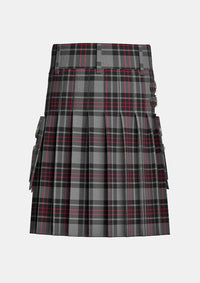 Utility_Flynn_Tartan_4056_kilt_back_image_with_pleated_design_and_adjustable_buckles_for_men