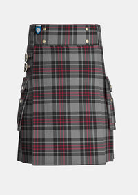 Utility_Flynn_Tartan_4056_kilt_front_image_with_pleated_design_and_adjustable_buckles_for_men