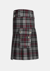 Utility_Flynn_Tartan_4056_kilt_left_image_with_pleated_design_and_adjustable_buckles_for_men