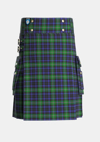 Utility_Forbes_Ancient_Tartan_212_kilt_front_image_with_pleated_design_and_adjustable_buckles_for_men