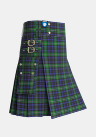 Utility_Forbes_Ancient_Tartan_212_kilt_side_image_with_pleated_design_and_adjustable_buckles_for_men